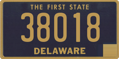 DE license plate 38018