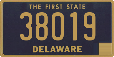 DE license plate 38019
