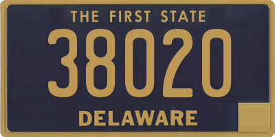 DE license plate 38020
