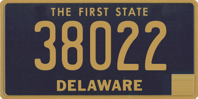 DE license plate 38022