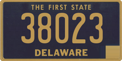 DE license plate 38023