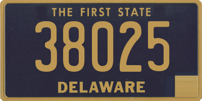 DE license plate 38025