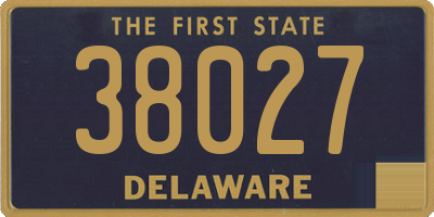 DE license plate 38027