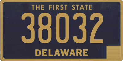 DE license plate 38032