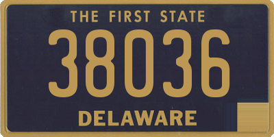 DE license plate 38036