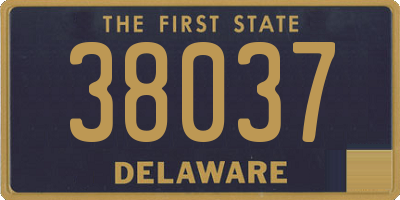 DE license plate 38037