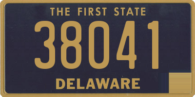DE license plate 38041