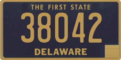 DE license plate 38042