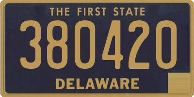 DE license plate 380420