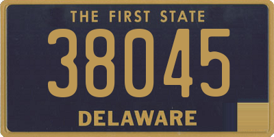DE license plate 38045