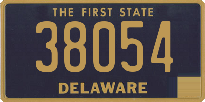 DE license plate 38054