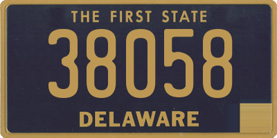 DE license plate 38058