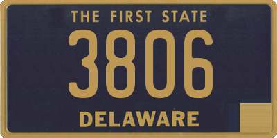DE license plate 3806