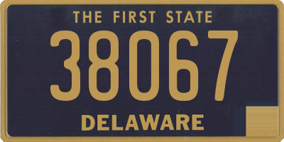 DE license plate 38067