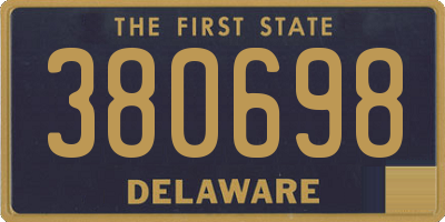 DE license plate 380698