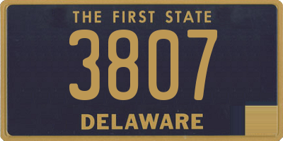 DE license plate 3807