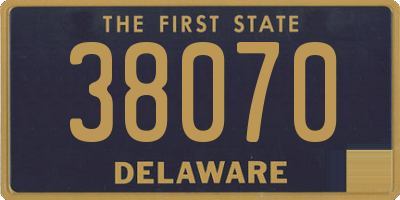 DE license plate 38070