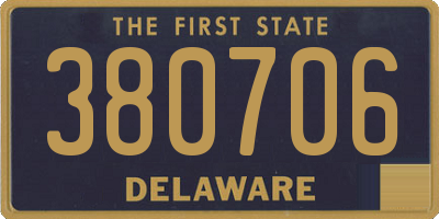 DE license plate 380706