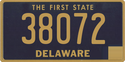 DE license plate 38072