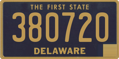 DE license plate 380720