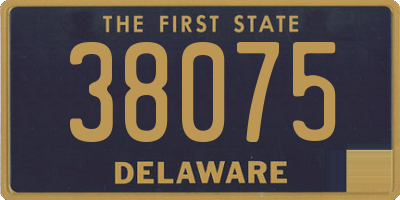 DE license plate 38075