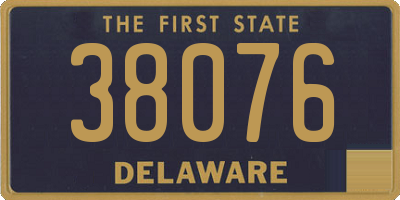 DE license plate 38076