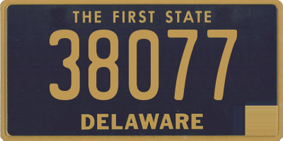 DE license plate 38077