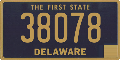 DE license plate 38078