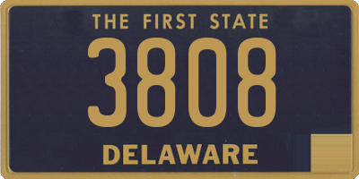 DE license plate 3808