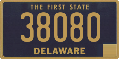 DE license plate 38080