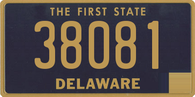 DE license plate 38081