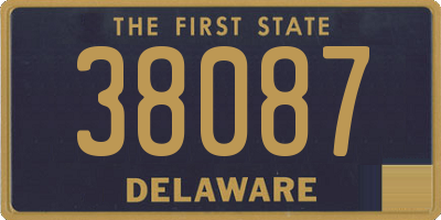 DE license plate 38087