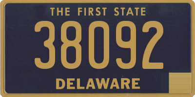 DE license plate 38092