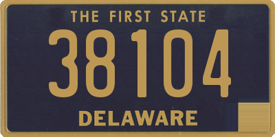 DE license plate 38104
