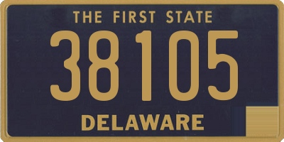 DE license plate 38105