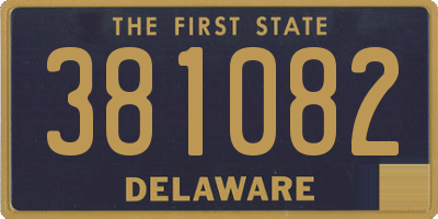 DE license plate 381082