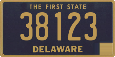 DE license plate 38123