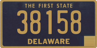 DE license plate 38158