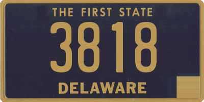 DE license plate 3818