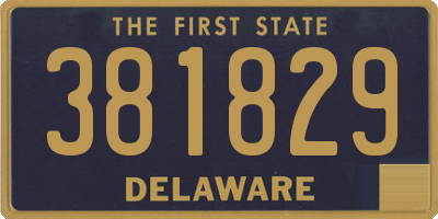 DE license plate 381829