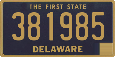 DE license plate 381985