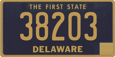 DE license plate 38203