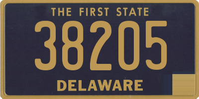 DE license plate 38205