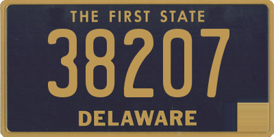 DE license plate 38207