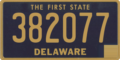DE license plate 382077