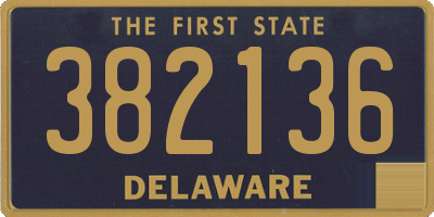 DE license plate 382136