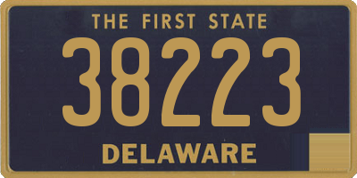DE license plate 38223