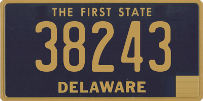 DE license plate 38243