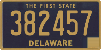 DE license plate 382457