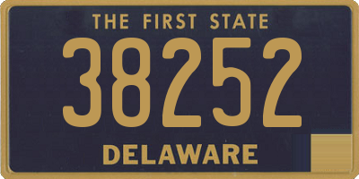 DE license plate 38252
